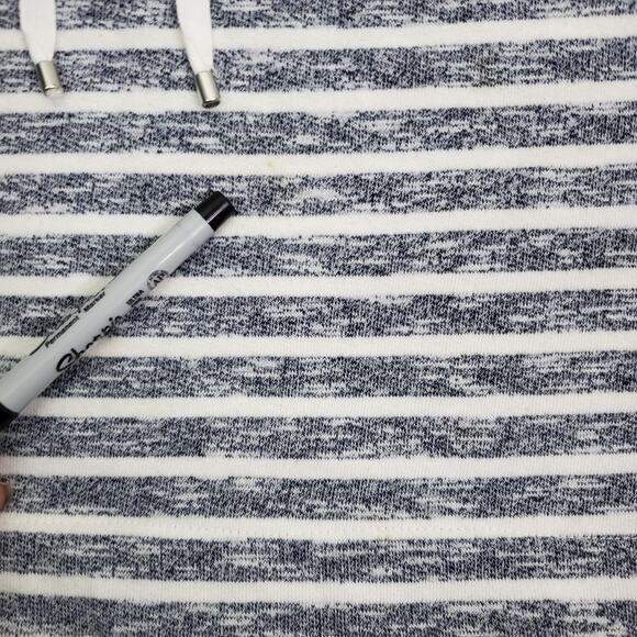 Dakini Skirt Size Large Gray White Striped Pull-On Drawstring Womens - Picture 10 of 10